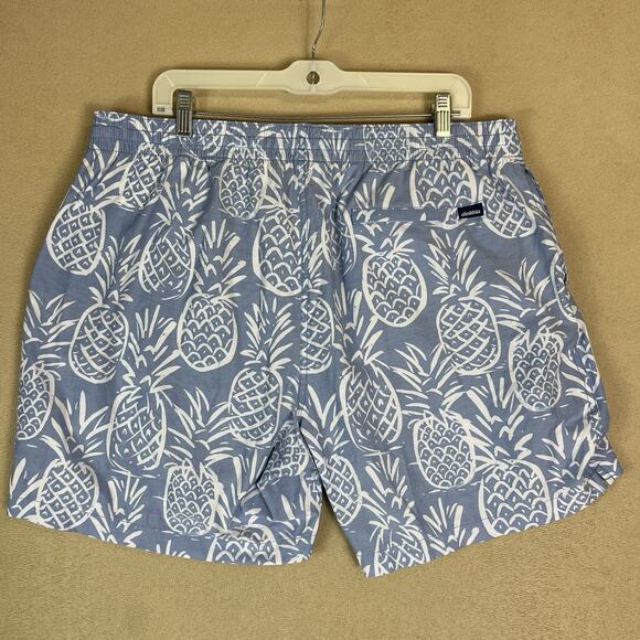 Chubbies‎ Swim Trunk Mens XXL Blue Pineapple Print Lined Drawstring Waist 5.5" - Picture 13 of 14